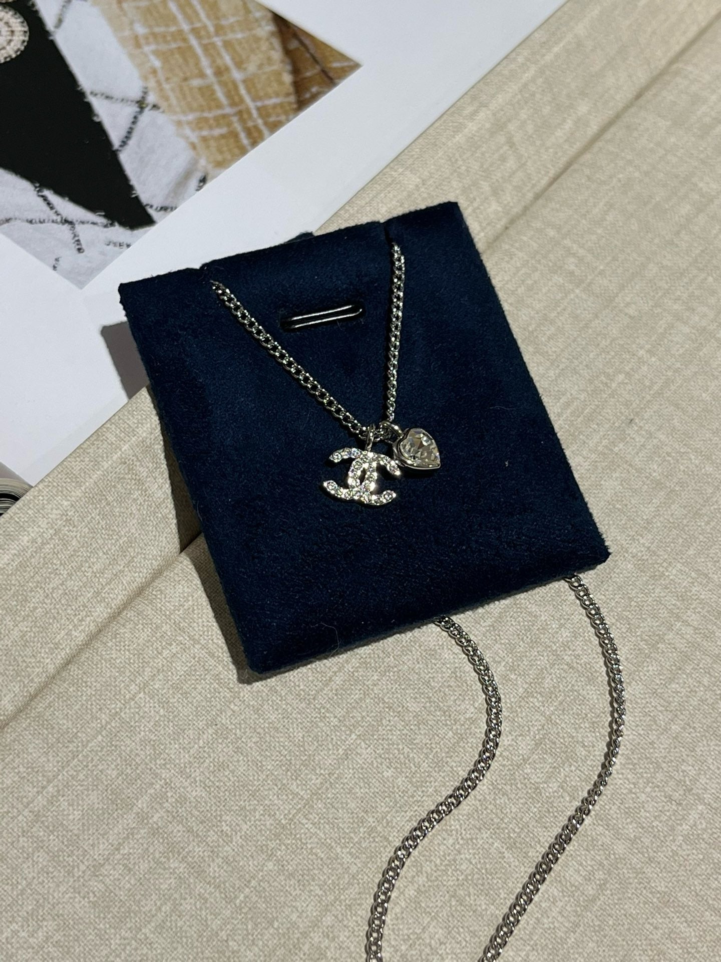 Cc heart necklace