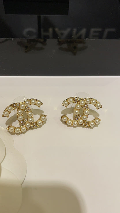 CICI crystal Pearl earrings