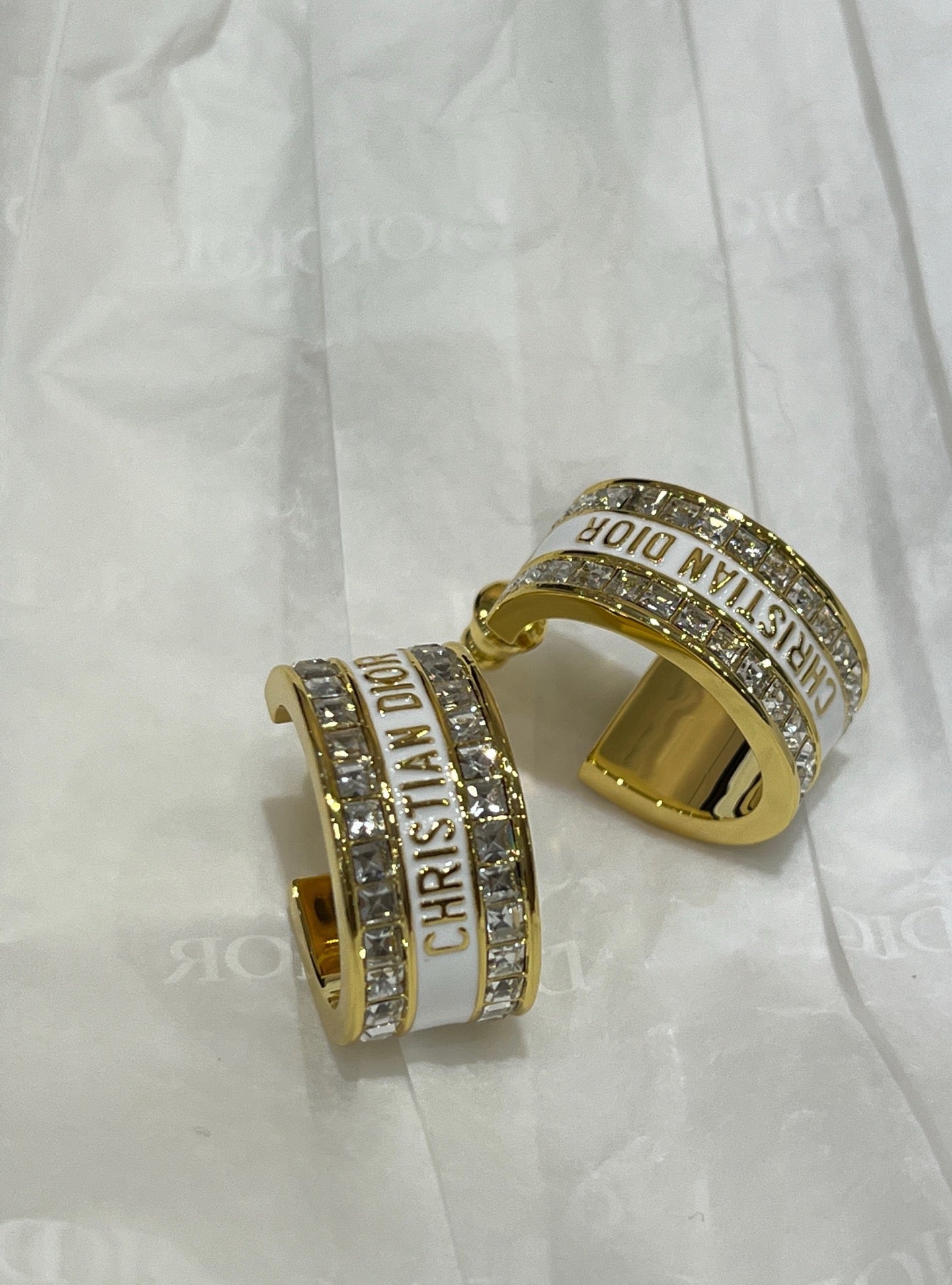 Dicey mini hoop earrings