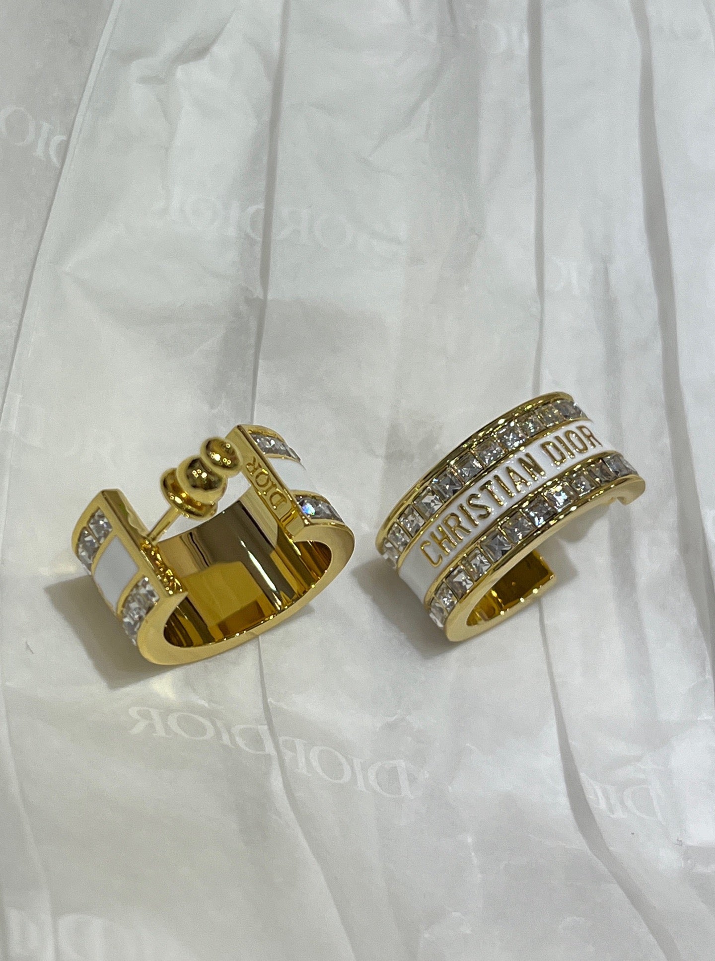 Dicey mini hoop earrings