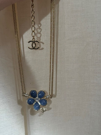 Coco Blue Floral Necklace