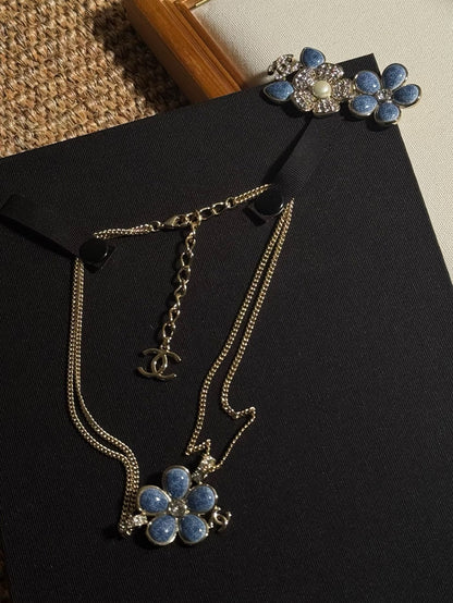 Coco Blue Floral Necklace