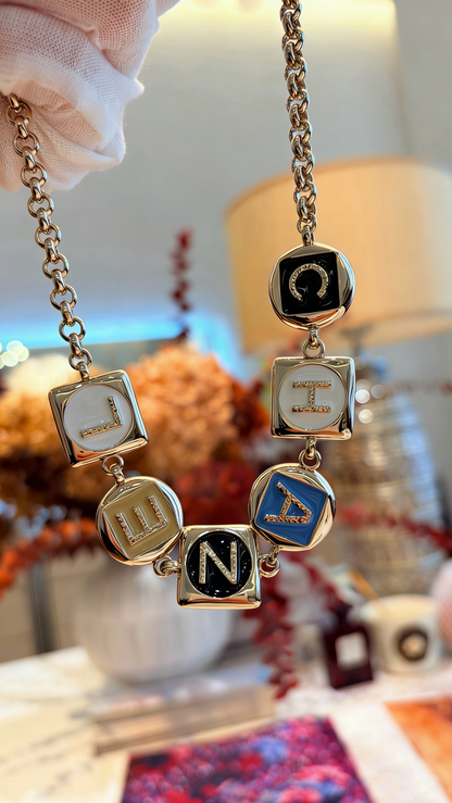 Cici Alphabet Block Necklace
