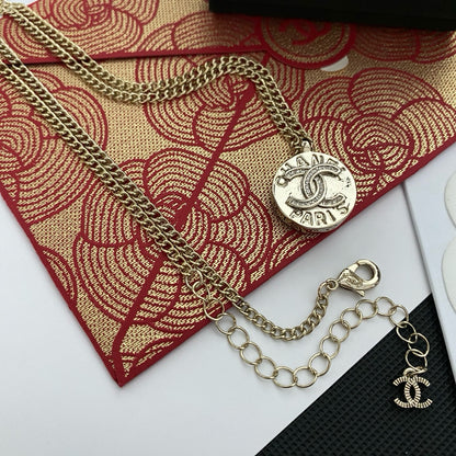 Mary gold necklace