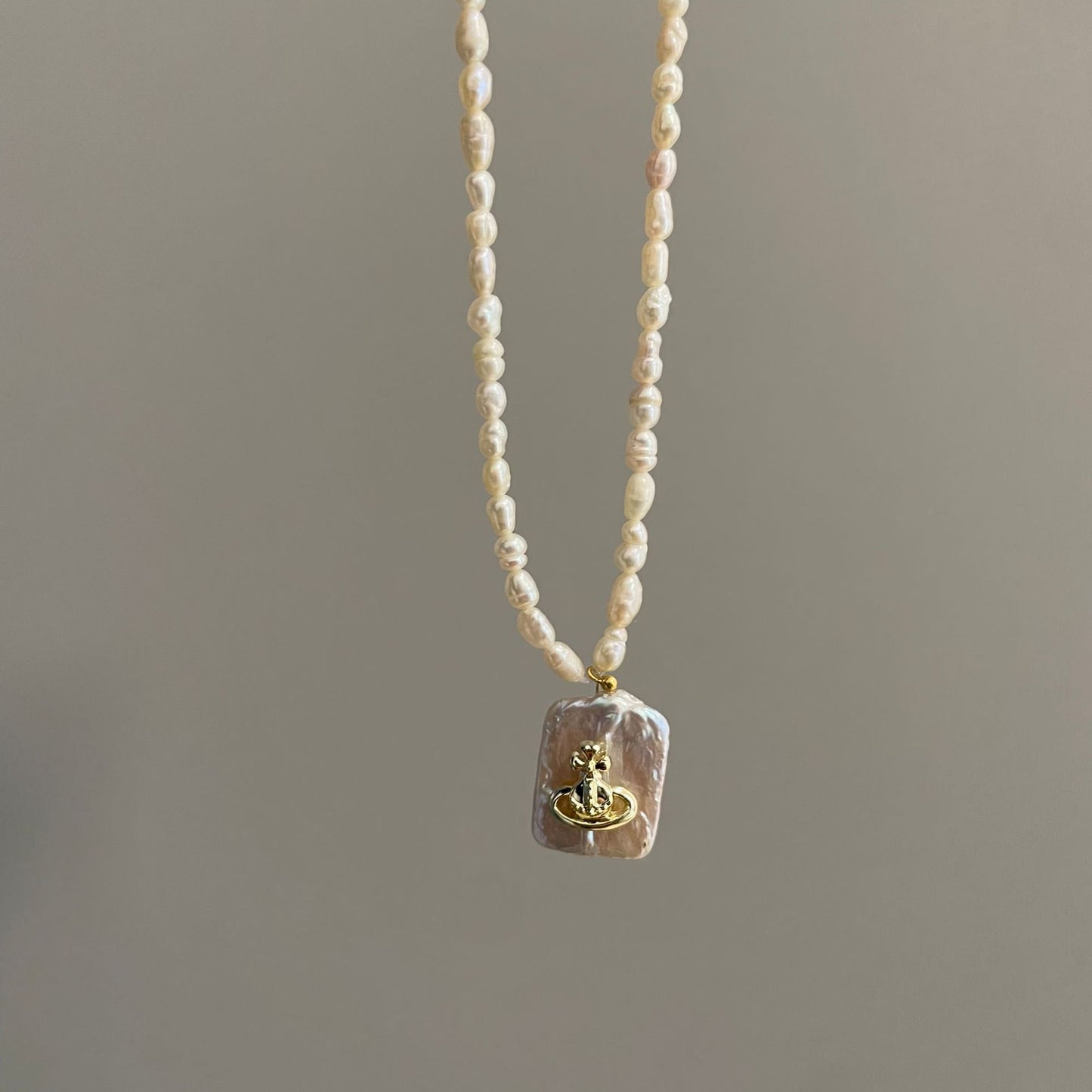 Baroque Pearl Handmade Planet Pendant