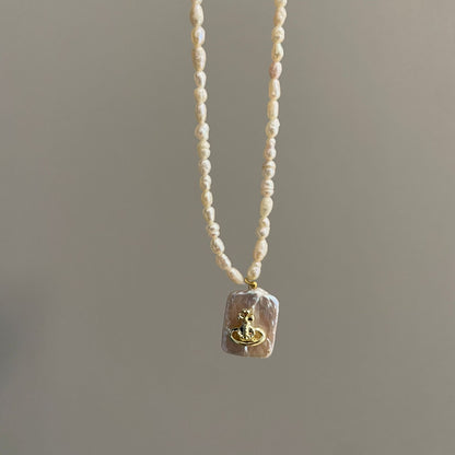 Baroque Pearl Handmade Planet Pendant