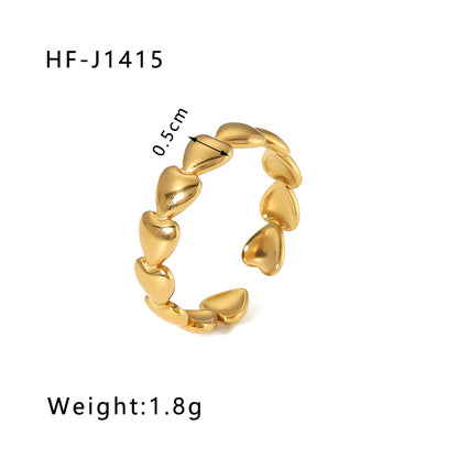 Leaf Flower 18k Gold Plated Rings