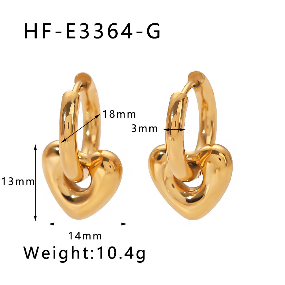 Lily heart earring