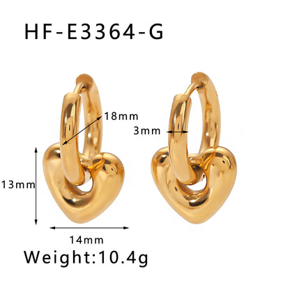 Lily heart earring