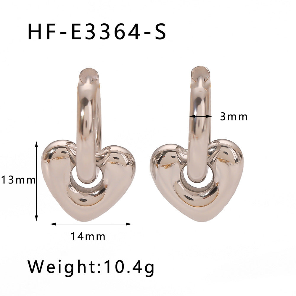 Lily heart earring