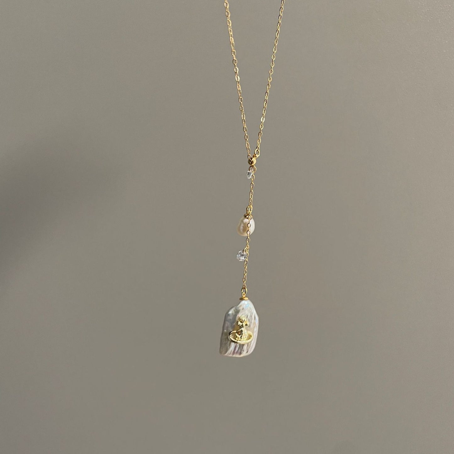 Baroque Pearl Handmade Planet Pendant