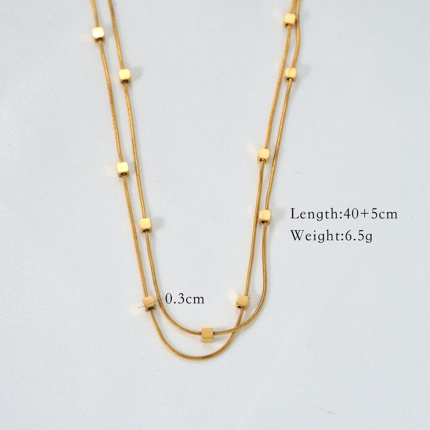 Stone Pendant Stainless Steel Necklace14k Gold