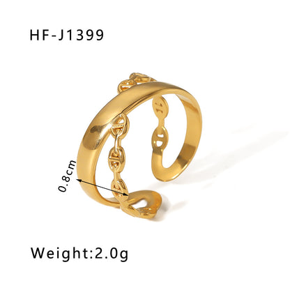 Leaf Flower 18k Gold Plated Rings