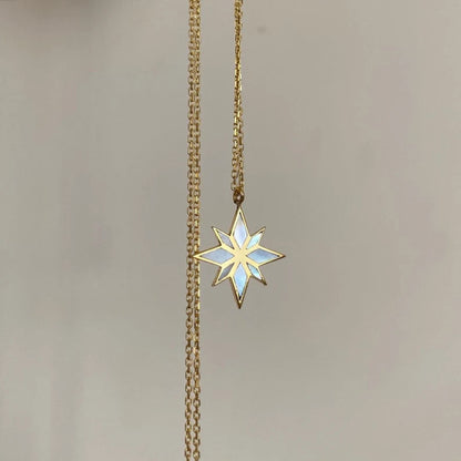 Eight-pointed star necklace