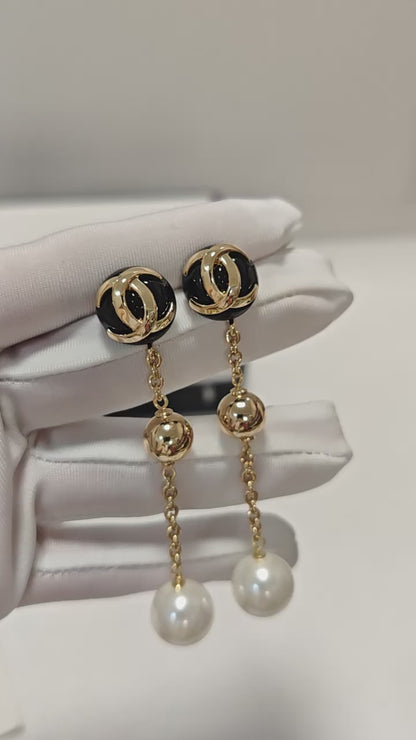CC Drop Earrings